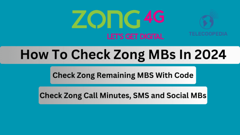 How to Check Zong MBs, minutes and sms-Zong remaining MBs check code
