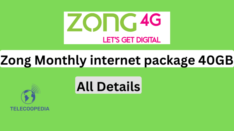 Enjoy latest zong monthly internet package 40GB in 2024