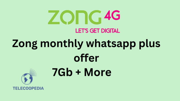 Zong monthly whatsapp plus offer. ( All details )